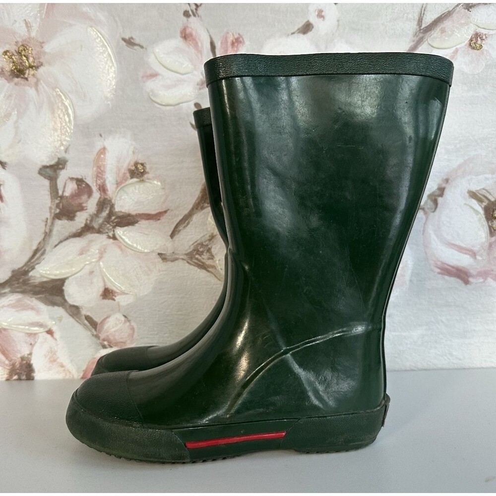 Clarks boys size 10 green rubber rain boots